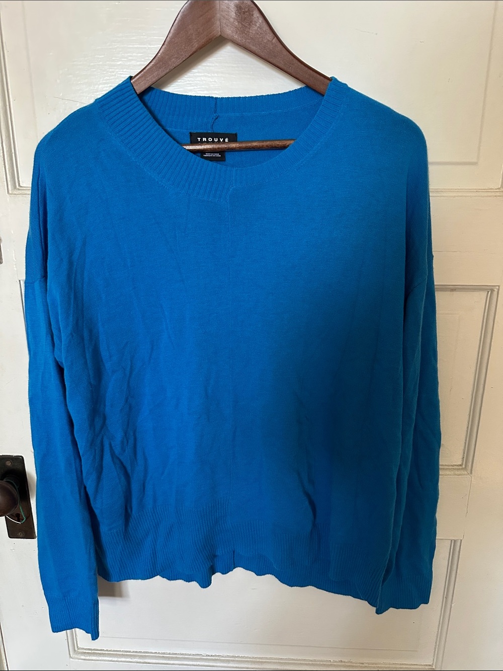 Women's Bright Blue Crewneck Sweater